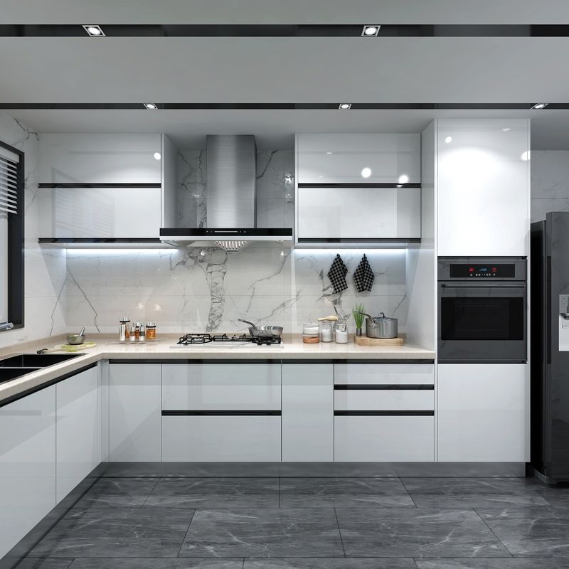 Altamente ODM / OEM impermeabile armadio da cucina lucido per cucina domestica stile di design moderno