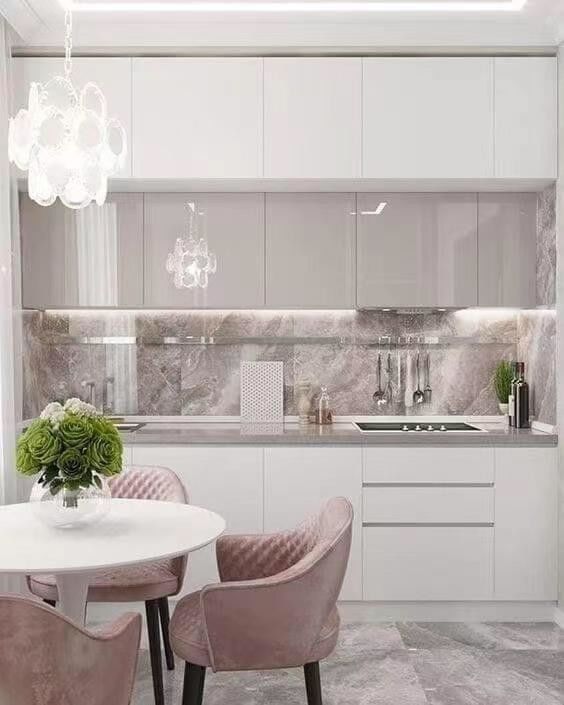 Arredamento di cucina di colore lucido per il design di mobili completi