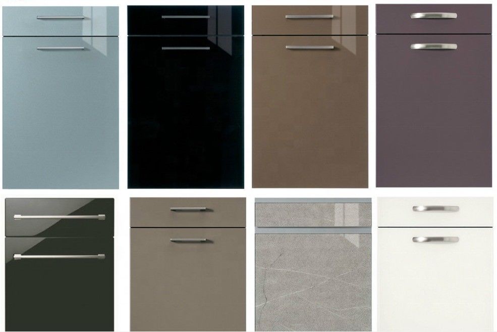 Villa/Appartamento Colorato di Veneer Personalizzato Armadi da cucina lucidi Porta con finitura durevole