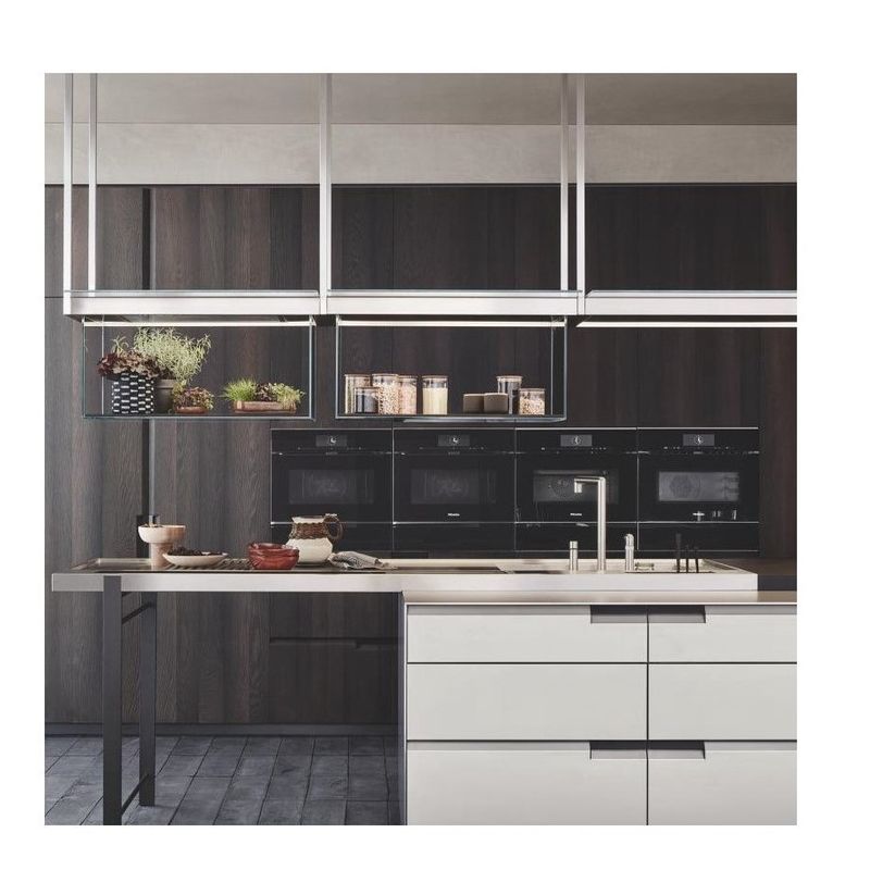 Armadi da cucina in stile europeo con opzioni di colore di rivestimento personalizzate