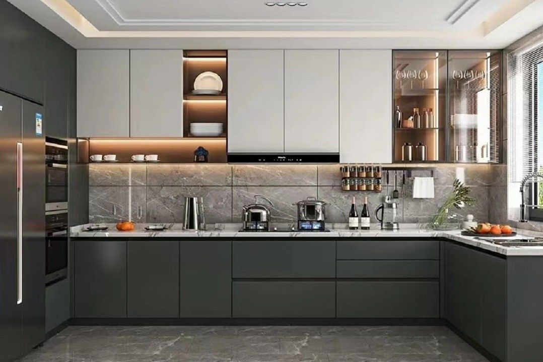 Porte Shaker Legno massello Pantry personalizzato Pvc semplice multifunzionale ufficio cucina armadio