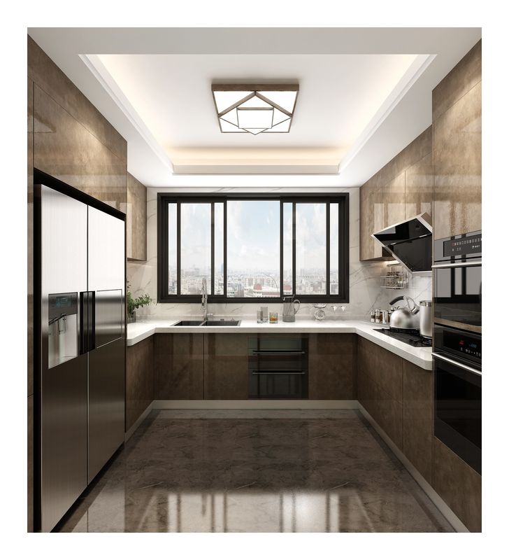 Armadietti da cucina modulari con colore di rivestimento personalizzato