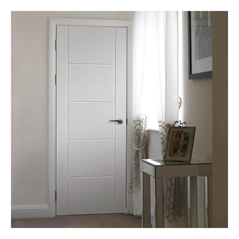 Porta interna in legno massello impermeabile MDF Veneer per hotel 190-210cm Porte in legno