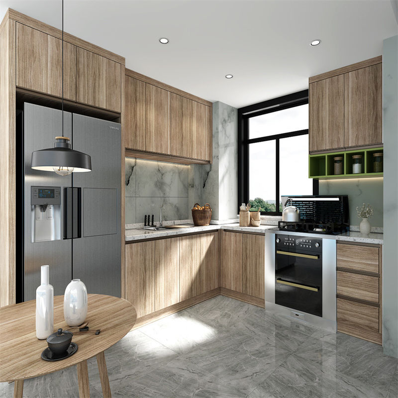 Moderno design YALIG Armadi da cucina in legno di colore opaco con cassetti in bianco e nero