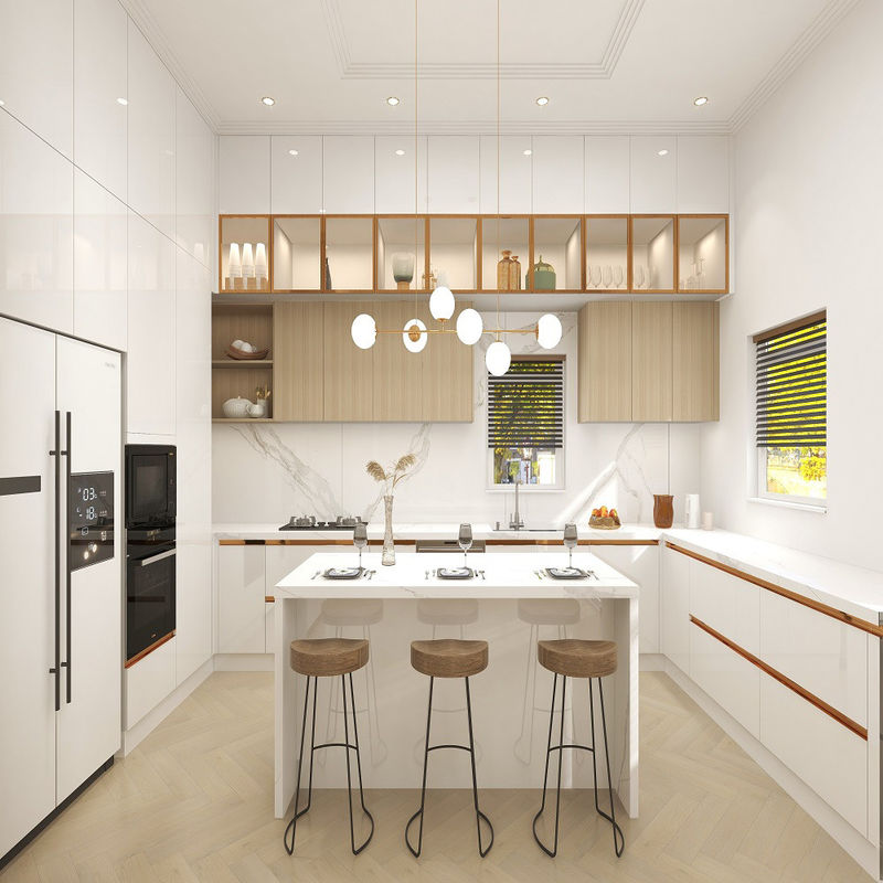 Vantaggio duraturo Moderno Design Stile Armadi da cucina con stile ignifughi impermeabili