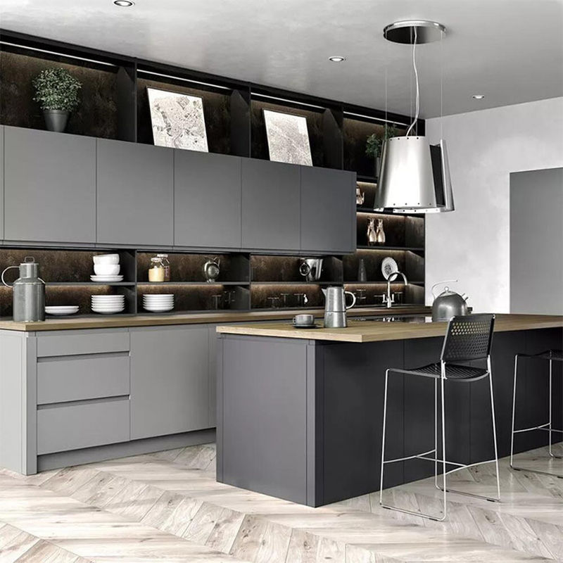 Arredamento per armadi matto su misura per la fine Villa di lusso Moderno design in legno massello Flat Pack