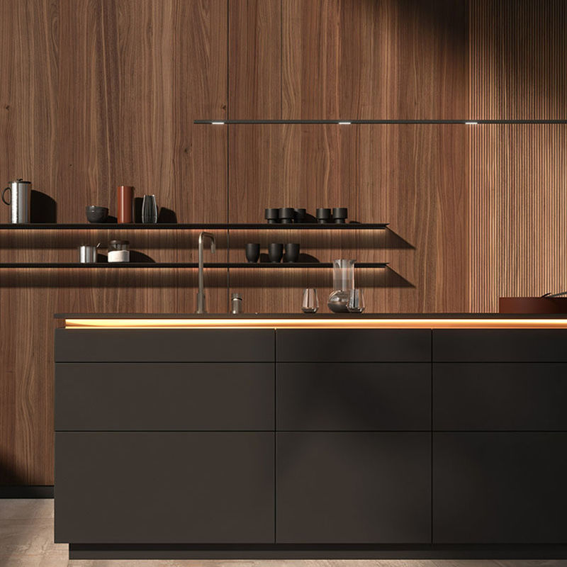 Armadietti per cucina in colore opaco e rivestimento personalizzato La perfetta combinazione di stile e funzionalità