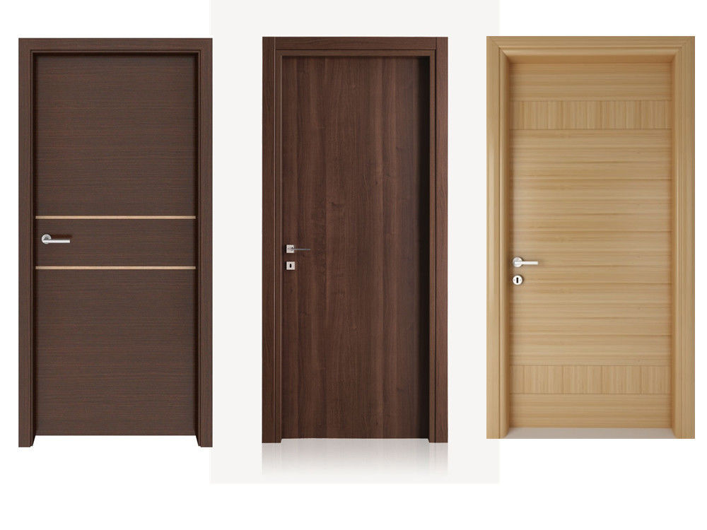 Porta in legno interno in polimero impermeabile a colori personalizzati con design contemporaneo