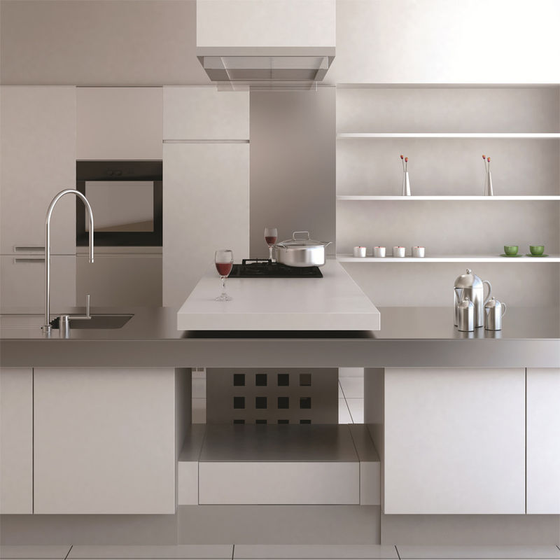Finitura Customization Wood Cucina Armadio con Vernice di colore e contenitore di rifiuti accessori