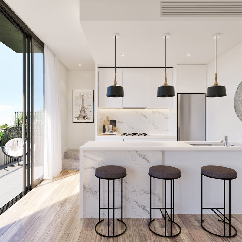 Finitura Customization Wood Cucina Armadio con Vernice di colore e contenitore di rifiuti accessori