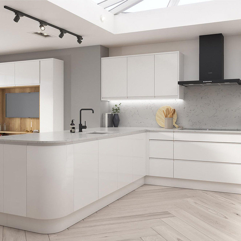 In tutto il mondo in stile cinese in legno Custom White Cabinet Set per villa / appartamento