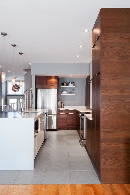 Armadio da cucina in legno in stile europeo con materiale per porte HDF