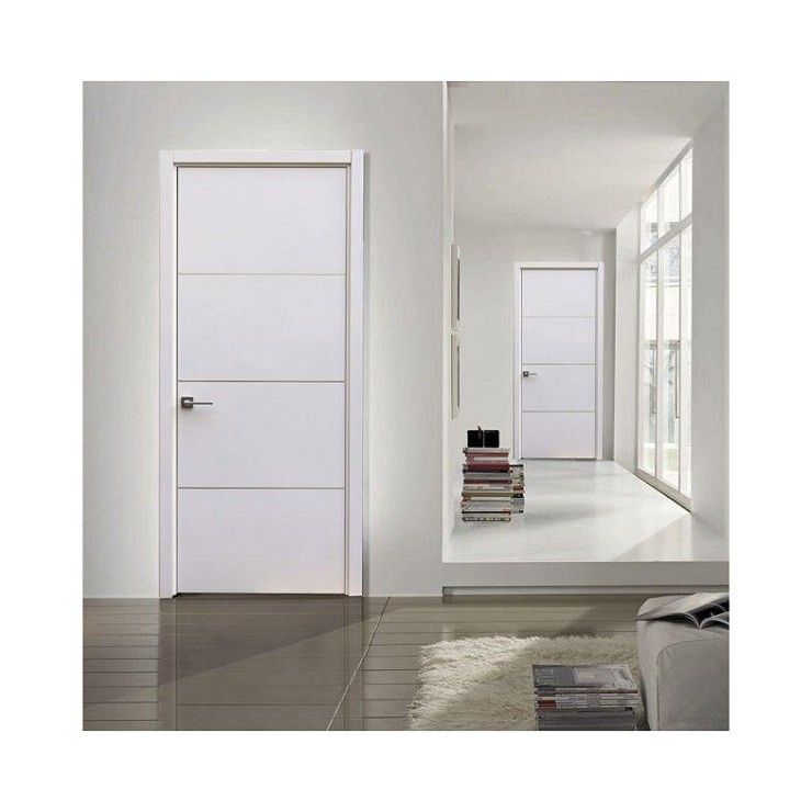 Porta in legno per interni di lusso moderno di fascia alta Porta in polimero personalizzata per un'installazione semplice