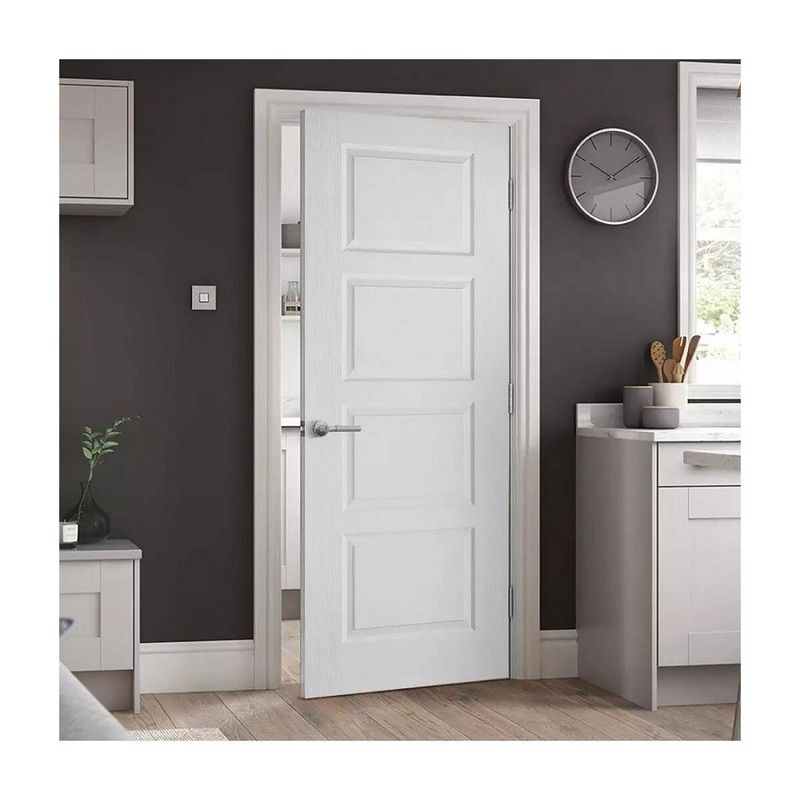 Materiale MDF taglia personalizzata Porta interna bianca con telaio e apertura laterale