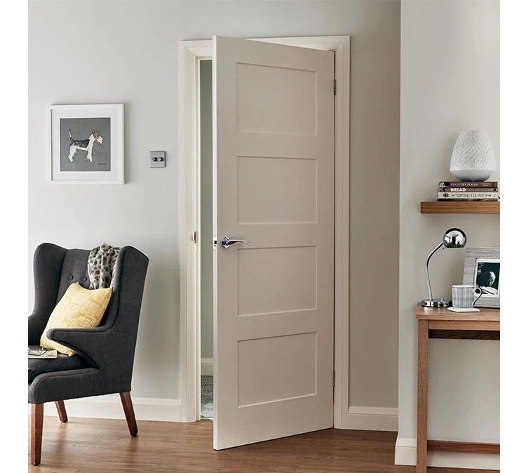 Materiale MDF taglia personalizzata Porta interna bianca con telaio e apertura laterale