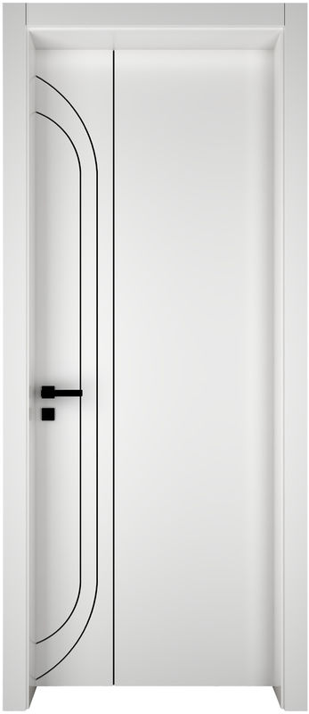 Materiale MDF taglia personalizzata Porta interna bianca con telaio e apertura laterale