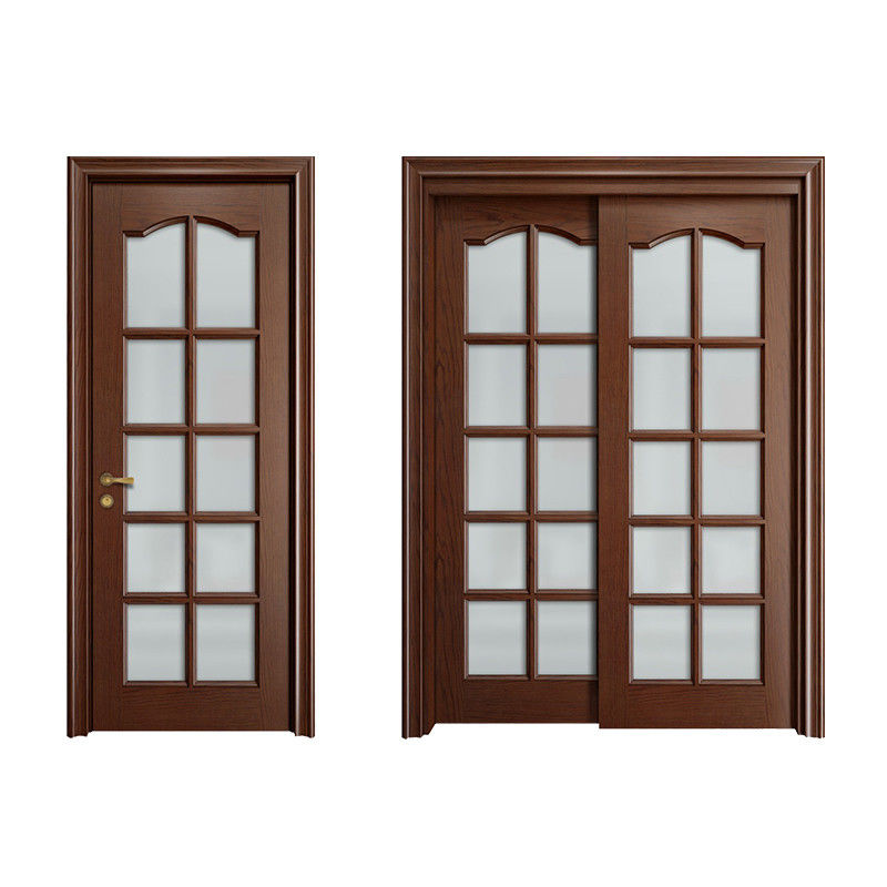 Porte per camere in legno di colore personalizzato YALIG Porta interna di lusso per interni di camere d'albergo