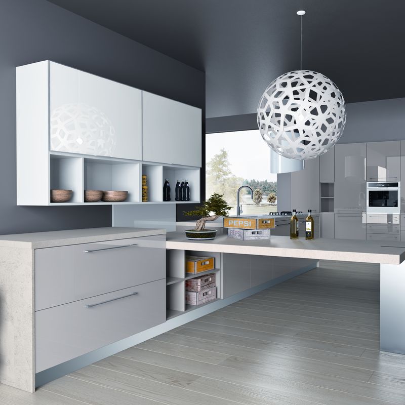 Blum Hardware e finitura di rivestimento YALIG Smart Wood Shaker Cucina Armadio per appartamento