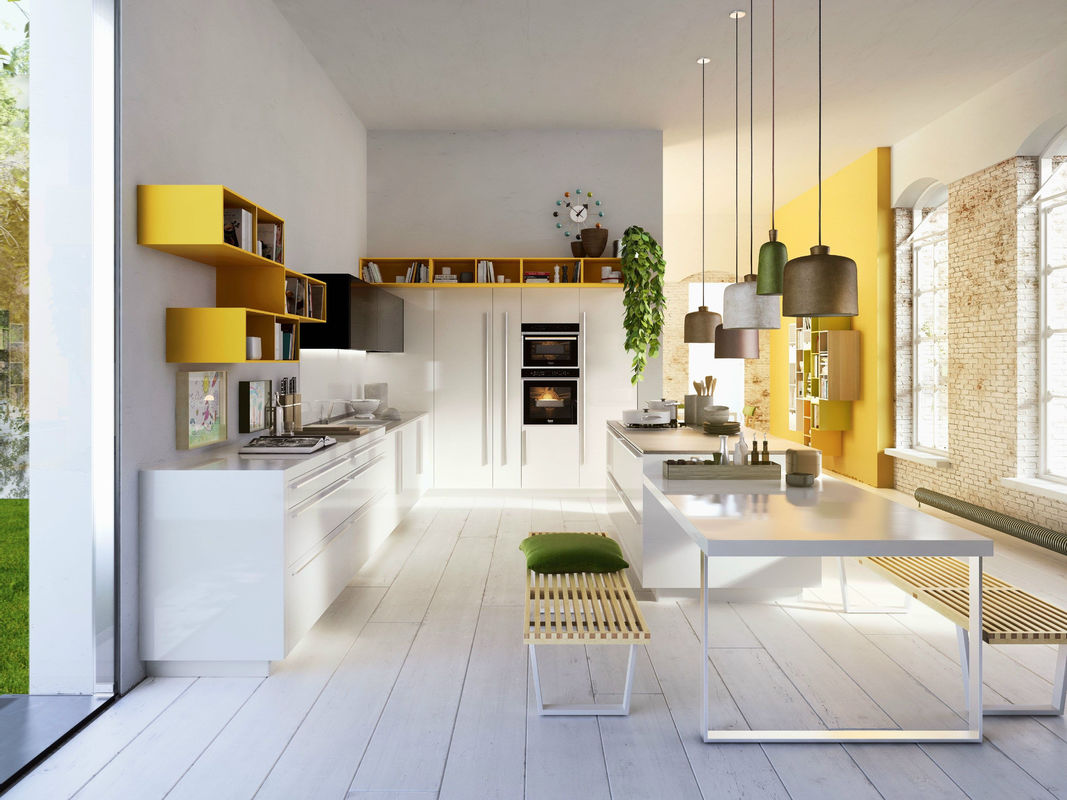 Blum Hardware e finitura di rivestimento YALIG Smart Wood Shaker Cucina Armadio per appartamento