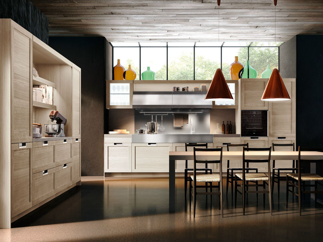 Blum Hardware e finitura di rivestimento YALIG Smart Wood Shaker Cucina Armadio per appartamento