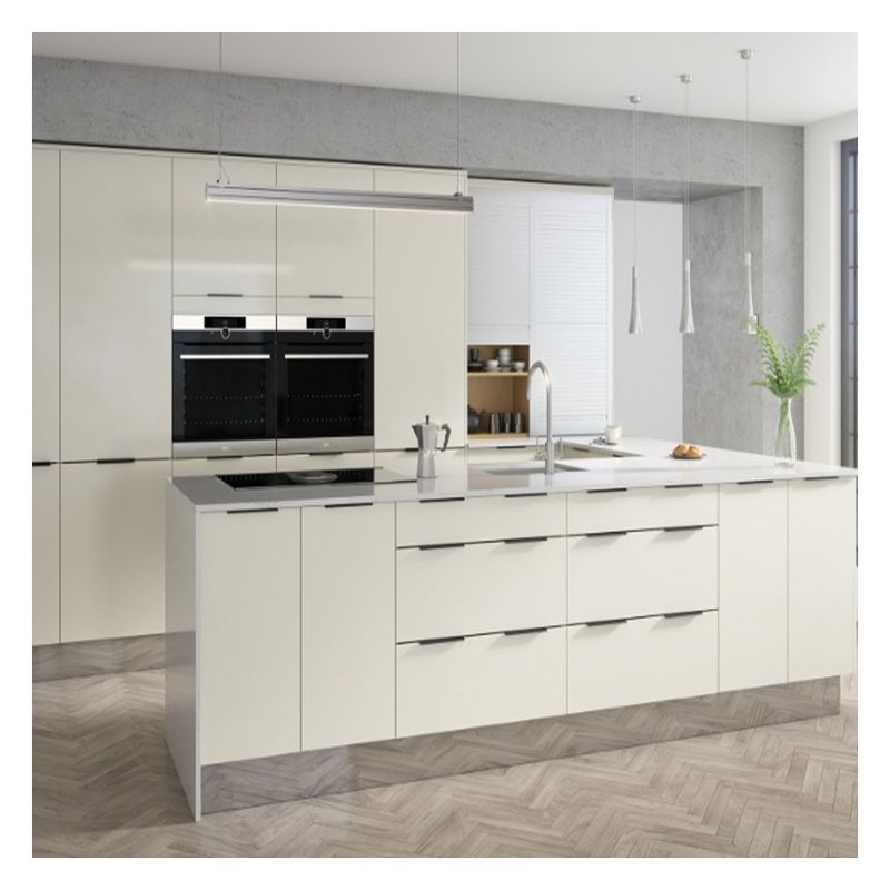 Armadi di cucina modulari personalizzati con disegno senza vernice lucente e pannello della porta del frullato