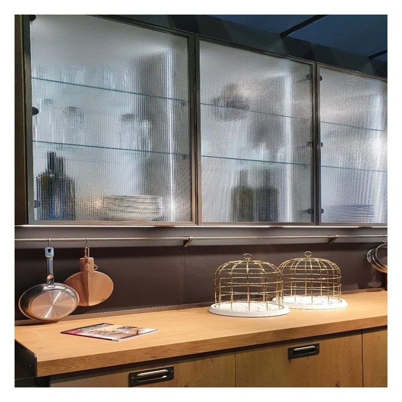 Accessori per rubinetti Pannello di vetro scuro Armadi da cucina modulari in legno massello per appartamento