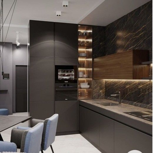 Arredamento da parete per cucina di lusso a colori di rivestimento personalizzato con bancone in pietra di quarzo