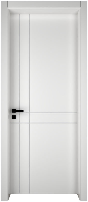 Porta interna bianca in rivestimento di legno massello con telaio di dimensioni personalizzate e impermeabile