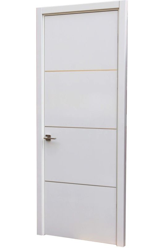 Porta interna bianca in rivestimento di legno massello con telaio di dimensioni personalizzate e impermeabile