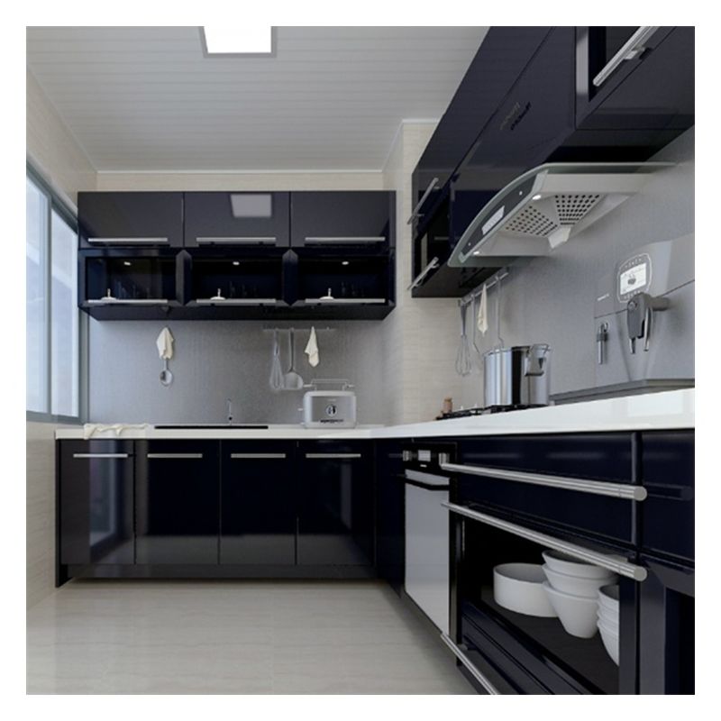 Flat Pack Fitted Kitchen Cabinetry Set con maniglia moderna meno design e accessori