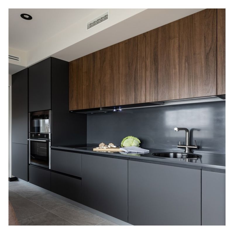 Flat Pack Fitted Kitchen Cabinetry Set con maniglia moderna meno design e accessori