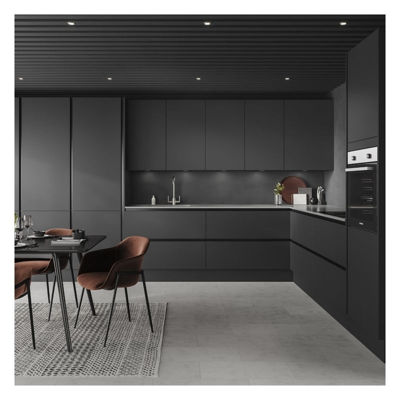 Flat Pack Fitted Kitchen Cabinetry Set con maniglia moderna meno design e accessori