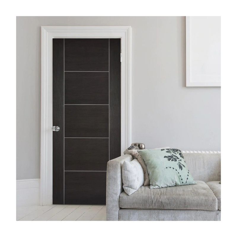 Porte interne in MDF in legno massello di lusso in stile americano con cornici di dimensioni personalizzate