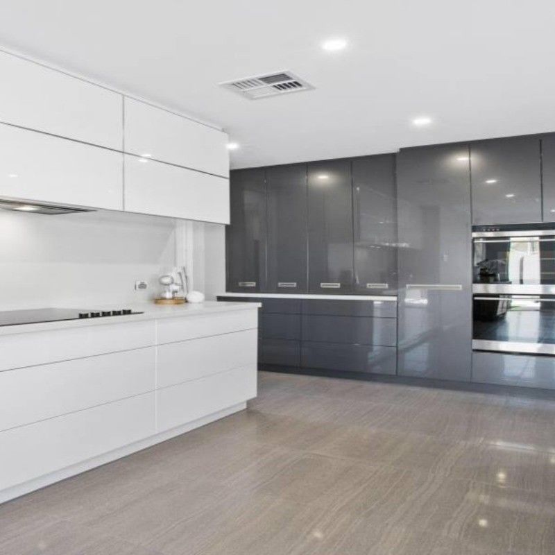 Arredamento da parete per cucina in stile europeo impermeabile a fuoco a misura di misura personalizzata per esigenze ODM / OEM