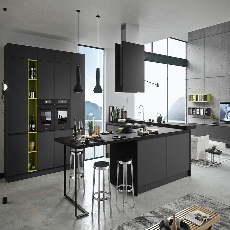 Armadio da cucina in legno massello in design moderno con dimensioni personalizzate e impermeabile