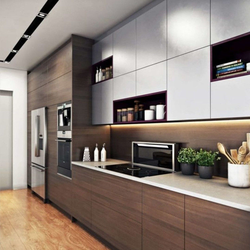 Armadio da cucina in legno massello in design moderno con dimensioni personalizzate e impermeabile