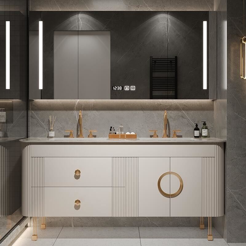Larghezza personalizzata Porta in PVC/Lacca Finitura in stile americano Bagno Vanità per la casa moderna