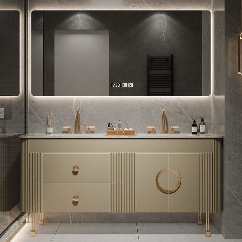 Larghezza personalizzata Porta in PVC/Lacca Finitura in stile americano Bagno Vanità per la casa moderna