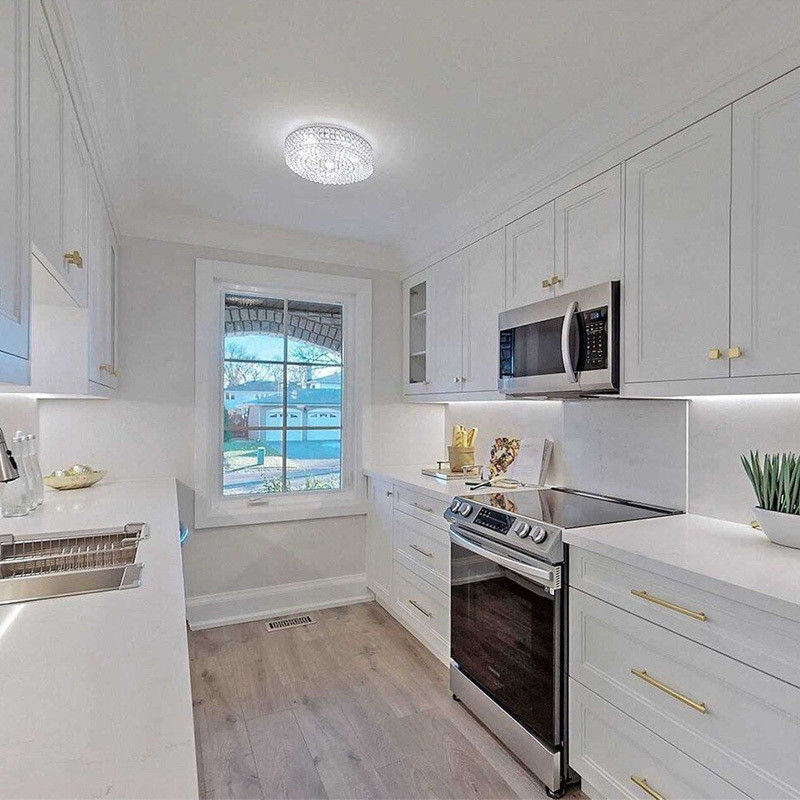 Armadi da cucina modulari completi per appartamenti di lusso in stile europeo e dimensioni personalizzate