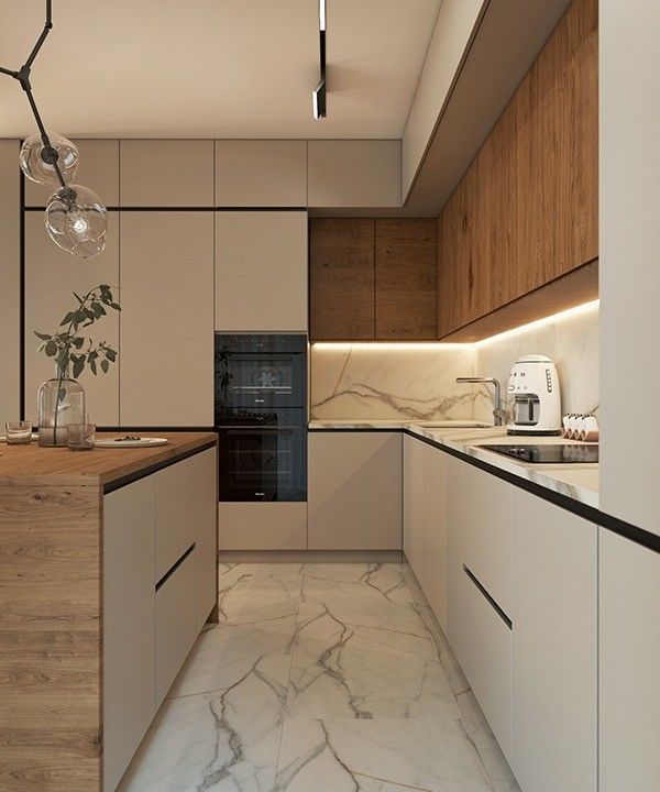 Blum Hardware Moderno Design Light Box Armadio da cucina per design di piccole cucine colorate