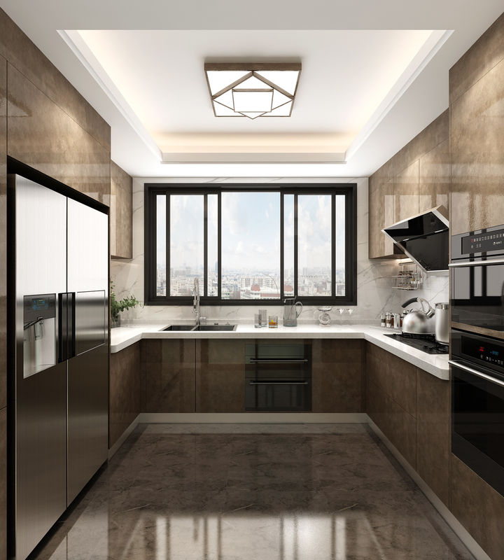 Dimensioni personalizzate Arredamento italiano Cucina intelligente Armadi da parete per stile di design moderno