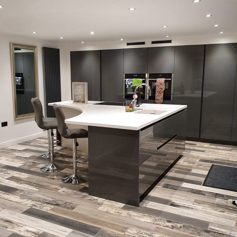 Mdf Modular Asses Modern Armoire Set in Finitura in Veneer per i gabinetti da cucina di Bunnings