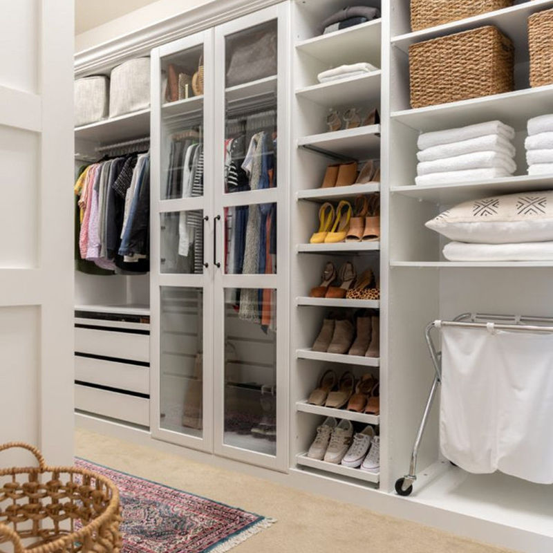 Pop Style Luxury Custom Storage Armadio da letto in stile moderno con PANEL Stile legno