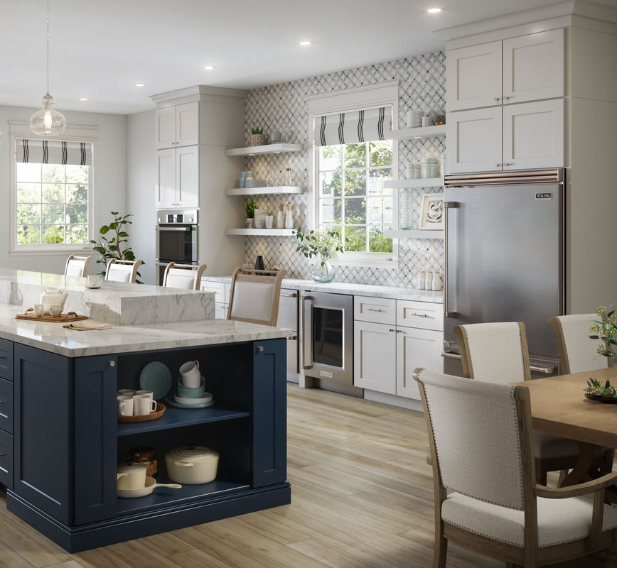 Armadio da cucina in stile espresso bianco in legno massello personalizzato per uso commerciale e domestico