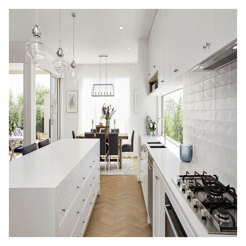 Armadietto da cucina multi-capacità con finitura in lacca facile da pulire CAD / 3D liberamente