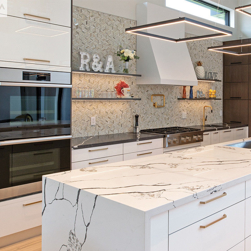 Colorato in rivestimento personalizzato YALIG Moderno Stile Legnoso Luxury High End Cucina
