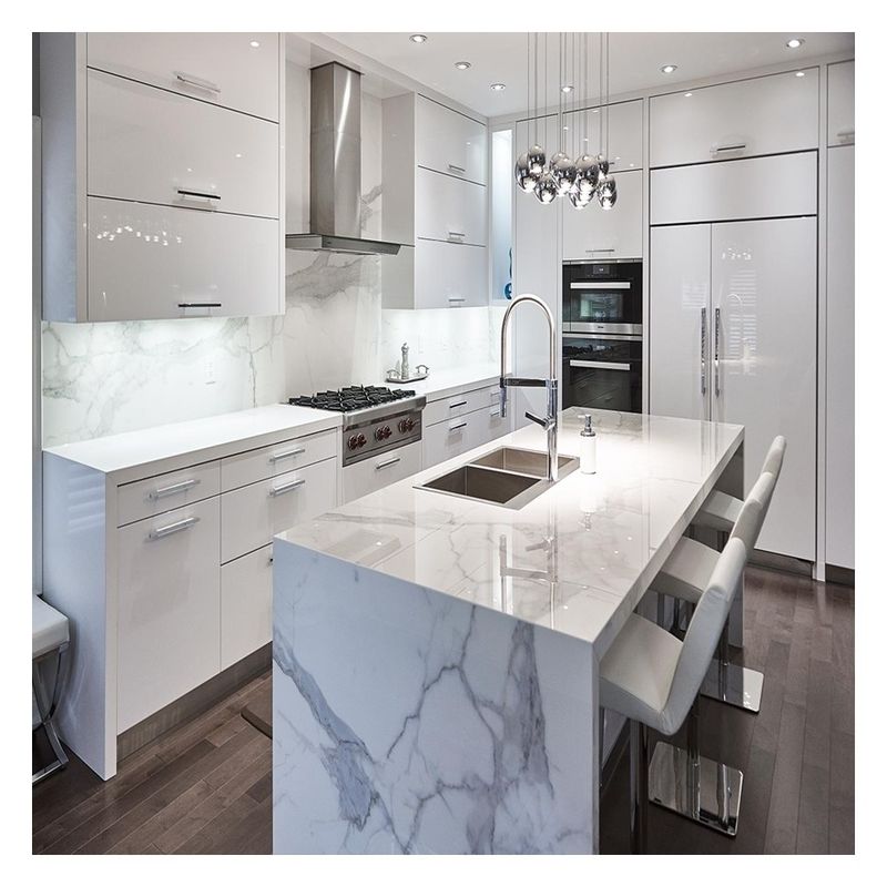 Grafico di colori Ral personalizzato e CAD / 3D libremente progettato modulare gabinetto da cucina per la casa