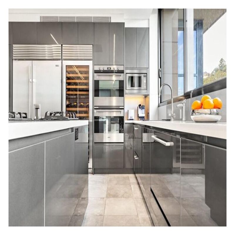 Grafico di colori Ral personalizzato e CAD / 3D libremente progettato modulare gabinetto da cucina per la casa