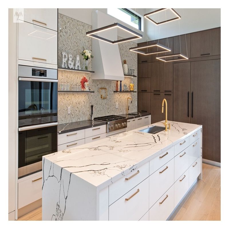 Grafico di colori Ral personalizzato e CAD / 3D libremente progettato modulare gabinetto da cucina per la casa