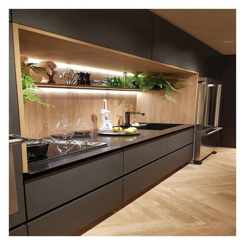 Grafico di colori Ral personalizzato e CAD / 3D libremente progettato modulare gabinetto da cucina per la casa